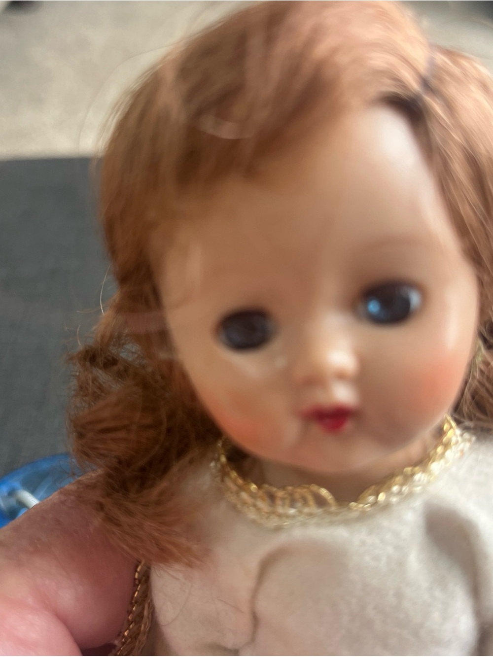 Vintage Doll with Red-Brown Hair and Cream Majority Outfit Ginger Clone.Walker